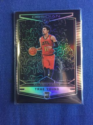 2018 - 19 Panini Chronicles TRAE YOUNG Obsidian Preview RC 575 Atlanta Hawks 2