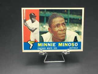 1960 Topps Baseball Minnie Minoso Vg - Ex,  365 Chicago White Sox Set Break