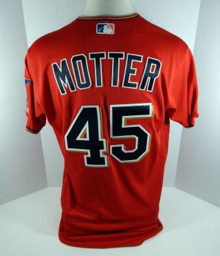 2018 Minnesota Twins Taylor Motter 45 Game Red Jersey