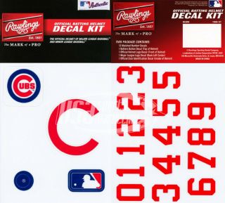 Chicago Cubs Mlb Baseball Batting Helmet Rawlings Decal Kit