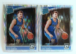 2018 - 19 Luka Doncic Rated Rookie Donruss Optic Shock 177 Luka Doncic Rr