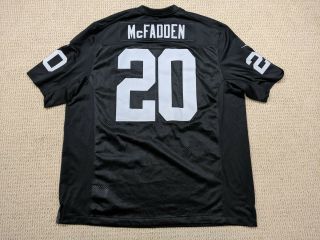 Nike Darren Mcfadden Jersey Mens 2xl Xxl Oakland Raiders Black White Sewn Field