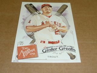 2019 Topps Allen Ginter Greats Jumbo 5 X 7 12/49 Mike Trout Angels
