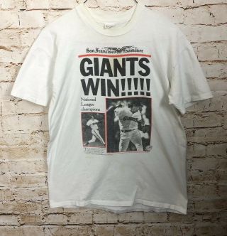 Vtg 1989 San Francisco Giants T Shirt National League Champions We Won Men 