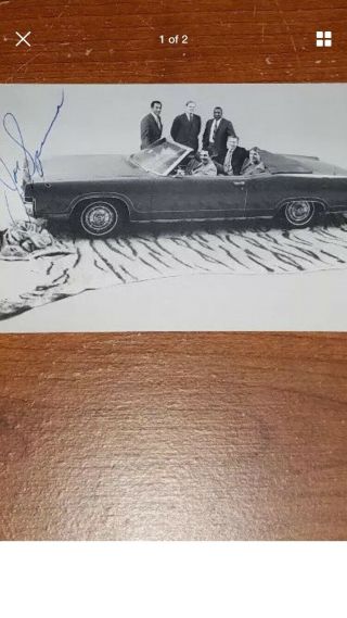 1969 Detroit Auto Show Lincoln - Mercury Joe Sparma Signed Photo Dec.  86 