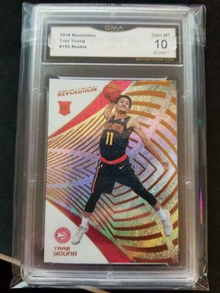 2018 - 2019 Panini Revolution Trae Young Rookie Graded Perfect 10