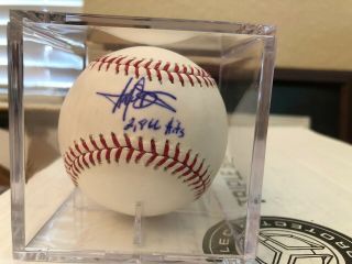 White Sox Hall Of Famer Harold Baines Signed Baseball With 2866 Hits -
