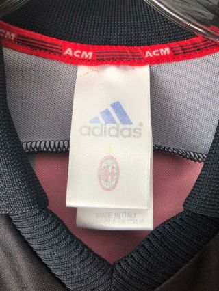 AC Milan 2000/02 Home Soccer Jersey Small Adidas ' 9 ' Serie A 8