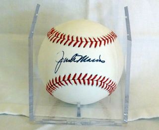 Jack Morris Signed Autograph Omlb Baseball W/ Cube Tigers Twins Blue Jays