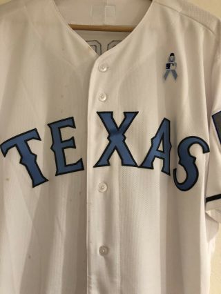 MLB Game Fathers Day Iapoce 9 Texas Rangers Baseball Jersey Size 48 Stains 3
