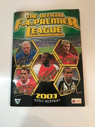 Rare Not Panini 03 Merlin Premier League Sticker Album Book 2003 100 Complete