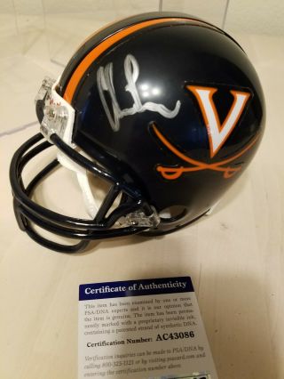 Virginia Chris Long Authentic Signed Mini Helmet Autographed Psa/dna Auto