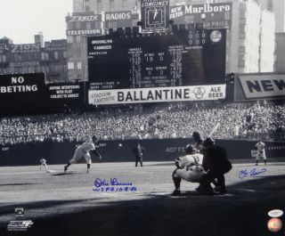 Don Larsen/ Yogi Berra Autographed Ny Yankees 16x20 W/ Insc Photo - Jsa Auth
