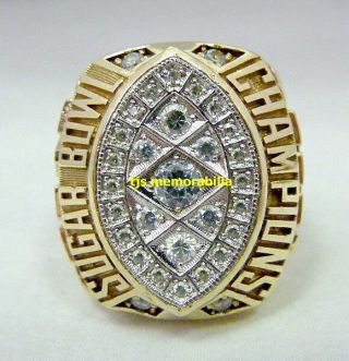 1995 Florida State Fsu Seminoles Sugar Bowl Champions Championship Ring 10k Gold