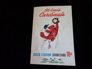 Stan Musial Final Last Game Scorecard St.  Louis Cardinals 9/29/63