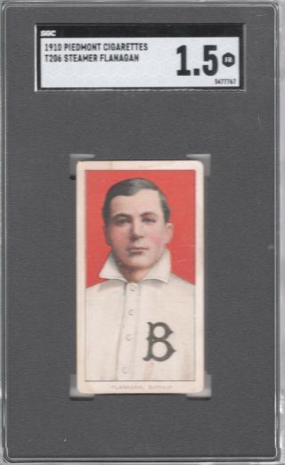 1909 - 11 T206 Steamer Flanagan Of The Buffalo Bisons Sgc 1.  5