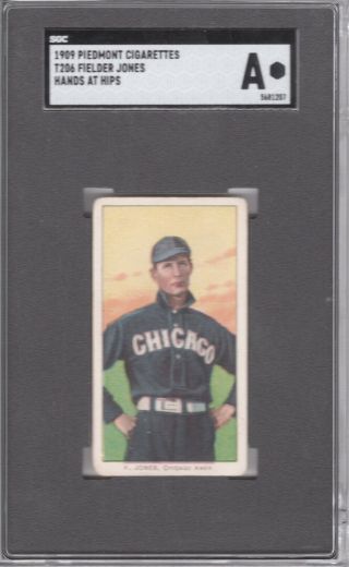 1909 - 11 T206 Fielder Jones (hands At Hips) Of The Chicago White Sox Sgc Auth