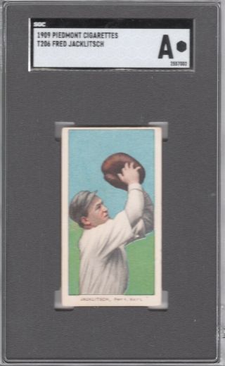 1909 - 11 T206 Fred Jacklitsch Of The Philadelphia Phillies Sgc Auth