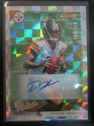 Diontae Johnson 2019 Donruss The Rookies Autograph Rc 283/299 27 Steelers Mh