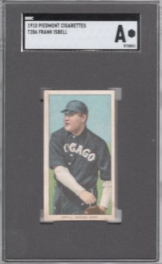 1909 - 11 T206 Frank Isbell Of The Chicago White Sox Sgc Auth