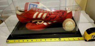 Rare Dwight Evans Autographed Adidas Shoes And Multiple Redsoxs Signed Ball