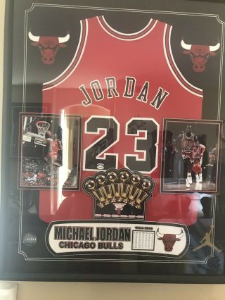 Michael Jordan Signed Framed Jersey