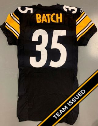 Pittsburgh Steelers Team Issued 35 Baron Batch 2011 Reebok Home Jersey