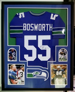 Brian Bosworth Autographed Signed Jersey Framed Seattle Seahawks Jsa