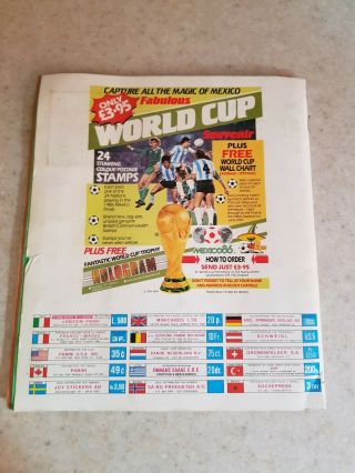 PANINI MEXICO 86 WORLD CUP FOOTBALL STICKER ALBUM (complete) 2