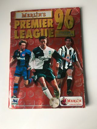Rare Merlin Premier League Football Sticker Album Book 1996 96 100 Complete Set