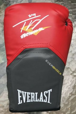 Teofimo Lopez Signed Boxing Glove Inscribed The Takeover With Proof