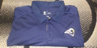 Nfl La Los Angeles Rams Nike Dri Fit Blue Polo Golf Shirt Men 