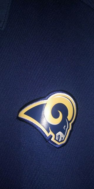 NFL LA Los Angeles Rams NIKE Dri Fit Blue Polo Golf Shirt Men ' s 3XL 3