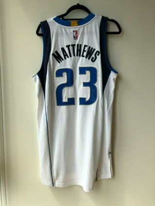 Wesley Matthews Signed Authentic Pro - Cut Jersey & Ball Dallas Mavericks