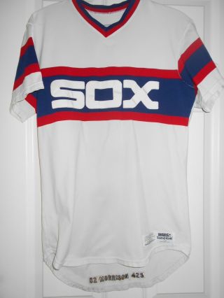 White Sox 1982 Game - All - Home Jersey Of 3b 12 Jim Morrison