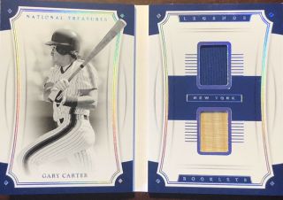 2017 National Treasures Gary Cater Game Bat And Jersey Booklet 20/99,  Mets