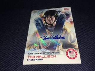 Tom Wallisch Freeskiing Olympics 2014 Topps Autograph Card