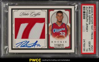 2009 National Treasures Blake Griffin Rookie Rc Auto Patch /99 Psa 10 (pwcc)
