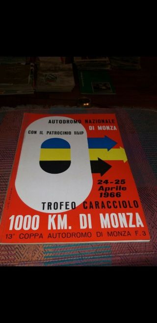 1000 Km Monza 1966 Gp Of Italy Official Programm Formula 1 F1 Vintage Grand Prix