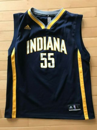 Boys Adidas Indiana Pacers Roy Hibbert 55 Youth Size L 14 - 16 Jersey