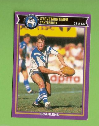 1987 Canterbury Bulldogs Rugby League Card 28 Steve Mortimer