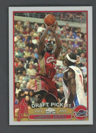 2003 - 04 Topps Chrome Refractor 111 Lebron James Cavaliers Rc Rookie