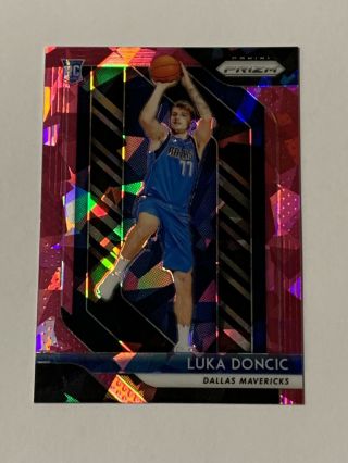 Luka Doncic Rc 2018 - 19 Panini Prizm Pink Cracked Ice Rookie Card Sp 280 Prizm