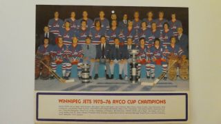 Wha Winnipeg Jets Official Calendar 1976 - 77