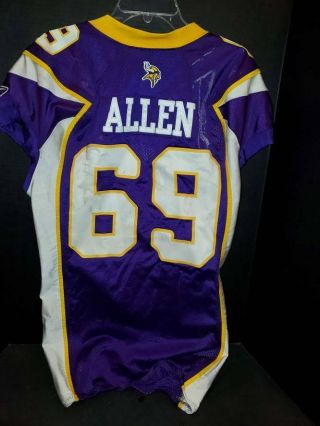 Jared Allen Game Jersey 11/3/10 Vs Cardinals,  Authentication On Jersey