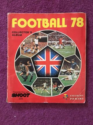 Panini Football 78 Sticker Album.  Only 11 Stickers Missing.