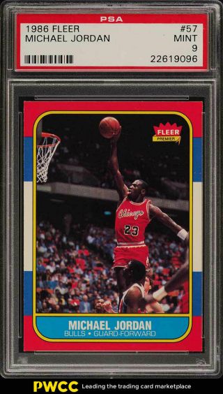 1986 Fleer Basketball Michael Jordan Rookie Rc 57 Psa 9 (pwcc)