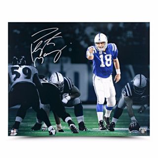Rare Peyton Manning Signed Colts Broncos 16x20 Photo Limited Edition Of 18