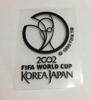 World Cup 2002 Korea Japan Iron On Print Patch Badge Soccer Shirt Jersey Black