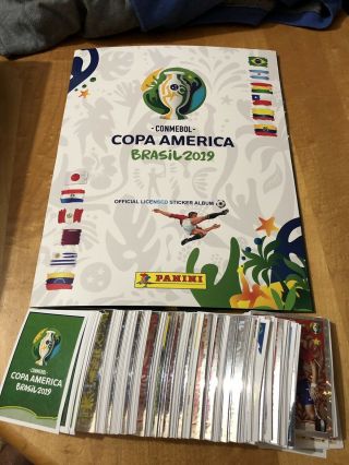 2019 Panini Copa America Complete Sticker Set,  Empty Album Usa Edition Rare